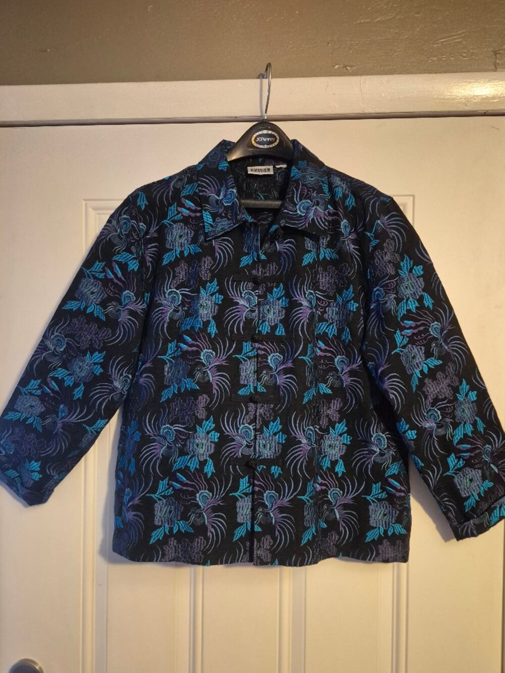Vintage Chico's Jacket. Unlined. Embroidered.US size 16 XL